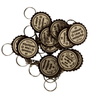 Wooden Cross Keychains with Bible Verses Round Shape Model 2