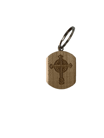 Wooden Keychain with Bible Verses and Holy Cross - Image 14