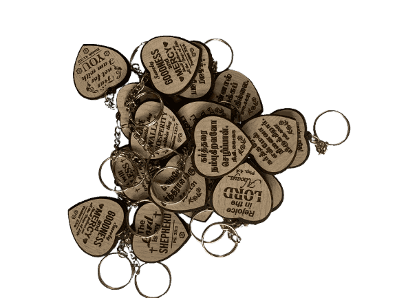 Wooden Cross Keychains with Bible Verses Heart Shape Model 1 - Image 16