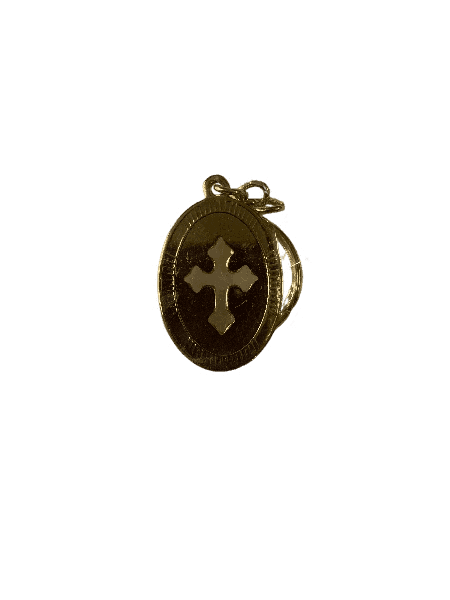 Metal Keychain with Holy Cross Oval Shape Model 1 - Image 2