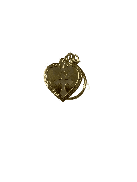 Metal Keychain with Holy Cross Heart Shape Model 1 - Image 3