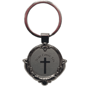 Gift Keychain with Bible Verses Oval Round Shape