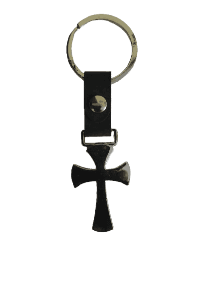 Metal Cross Keychain Black Color - Image 4