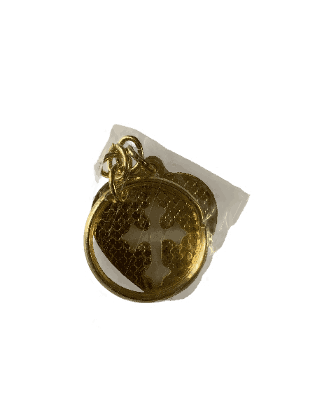 Metal Keychain with Holy Cross Heart Shape Model 1 - Image 4