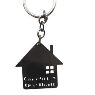 Metal Keychain House Model