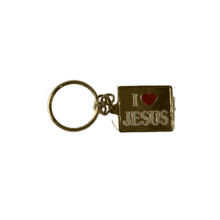Gift Keychain Metal I Love Jesus Type 1