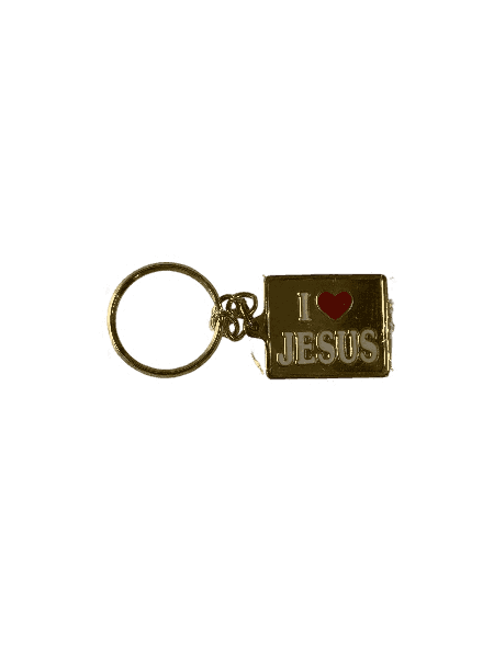 Gift Keychain Metal I Love Jesus Type 1