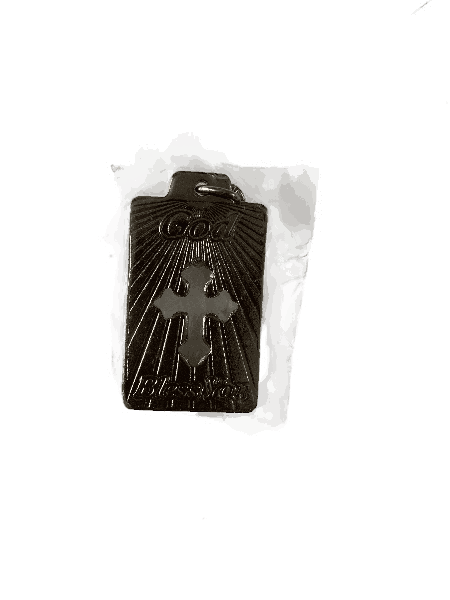 Metal Keychain with Holy Cross Square Shape Model 1 - Image 6