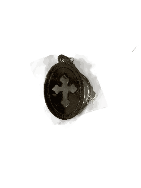 Metal Keychain with Holy Cross Oval Shape Model 1 - Image 7