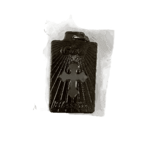 Metal Keychain with Holy Cross Square Shape Model 1