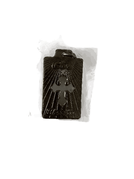 Metal Keychain with Holy Cross Square Shape Model 1