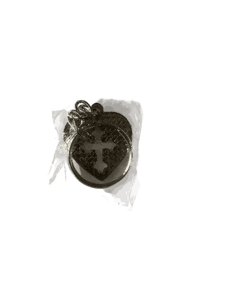 Metal Keychain with Holy Cross Heart Shape Model 1 - Image 9