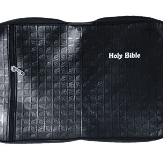 Bible Cover Black color with side zip