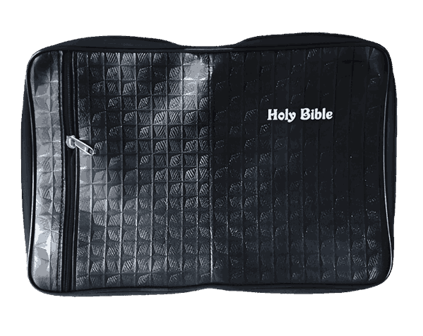 Bible Cover Black color with side zip