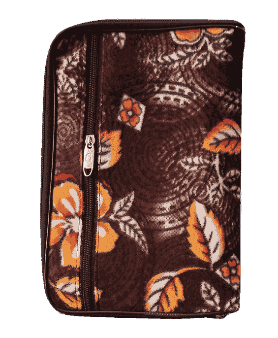 Bible Cover Velvette Cover with Side Zip (with various colors) - Image 5