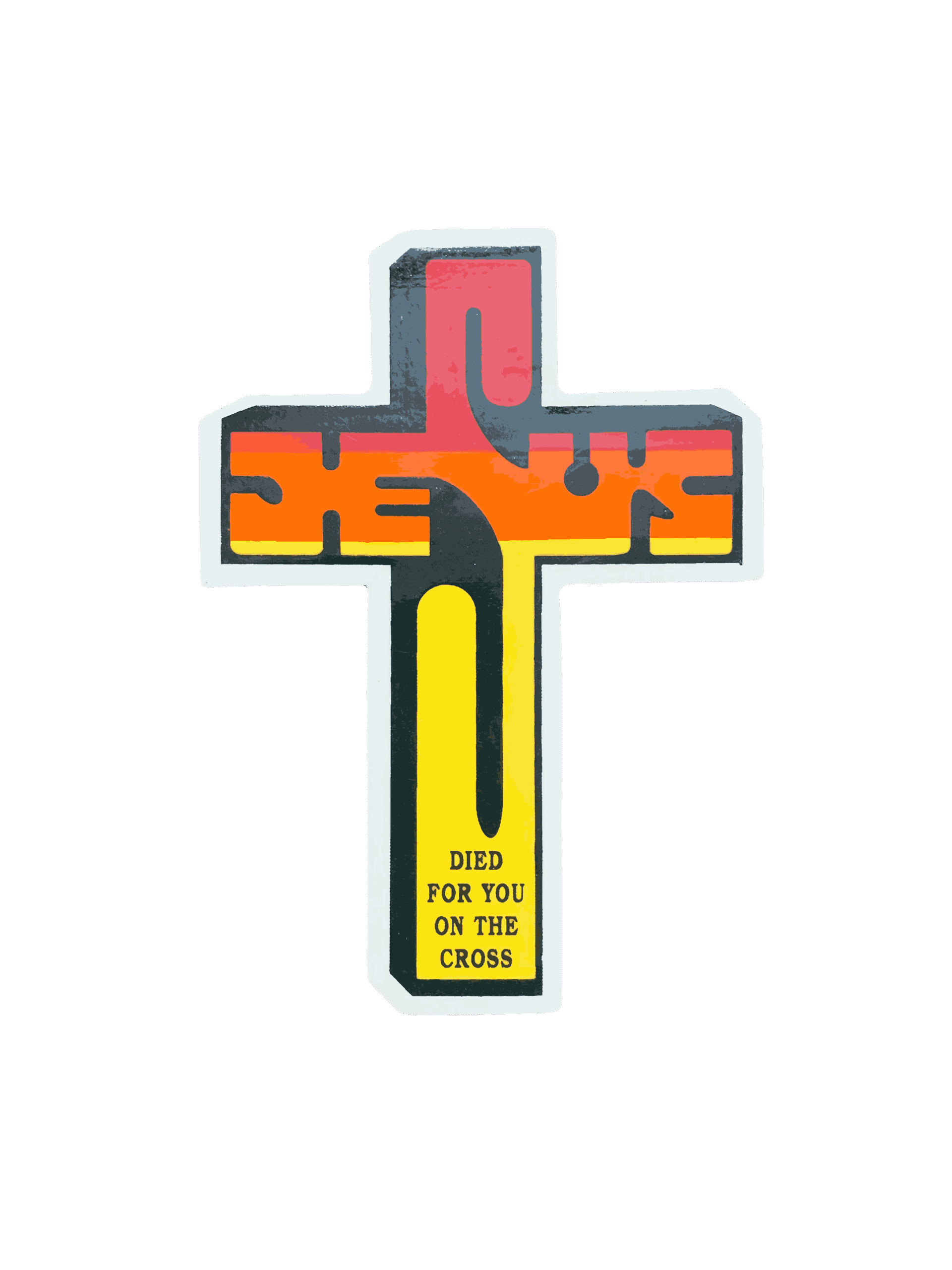 Jesus Died for you on the Cross Sticker - Image 7