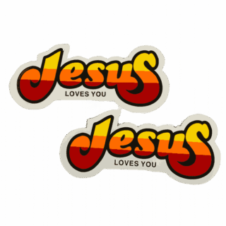 Jesus Loves You Stickers – 4 Different sizes