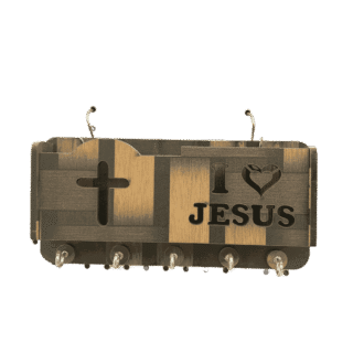 Wooden Key Holder with Bible Verses Big Size