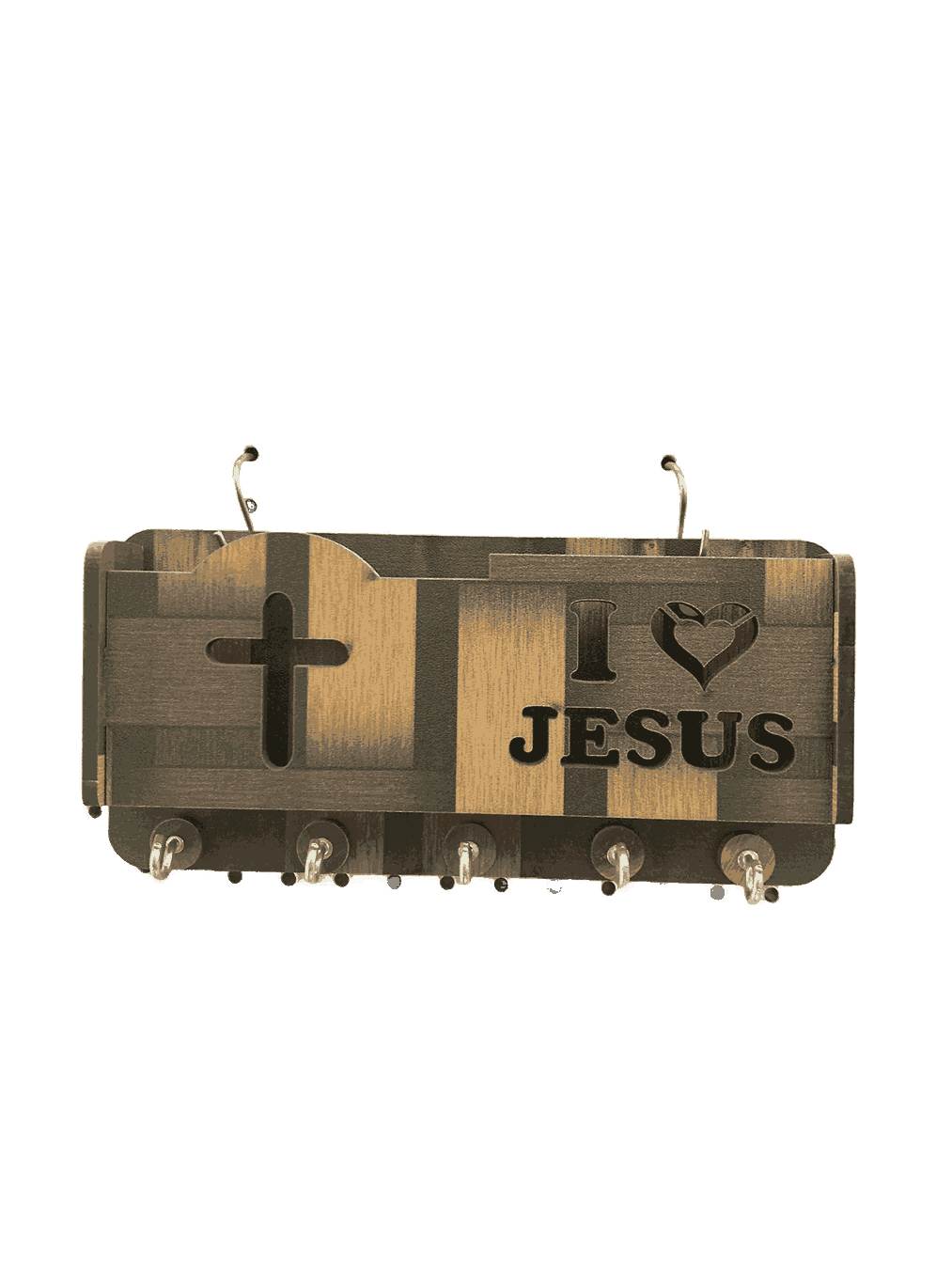 Wooden Key Holder with Bible Verses Big Size