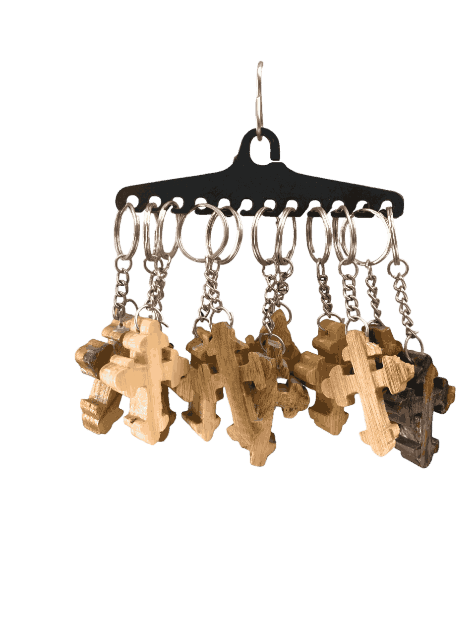 Keychains with Bible Verses - Wood Type - Cross Keychain (Set of 2) - Image 4