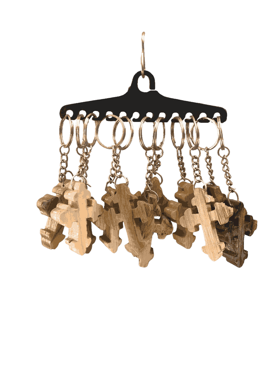 Keychains with Bible Verses - Wood Type - Cross Keychain (Set of 2) - Image 5