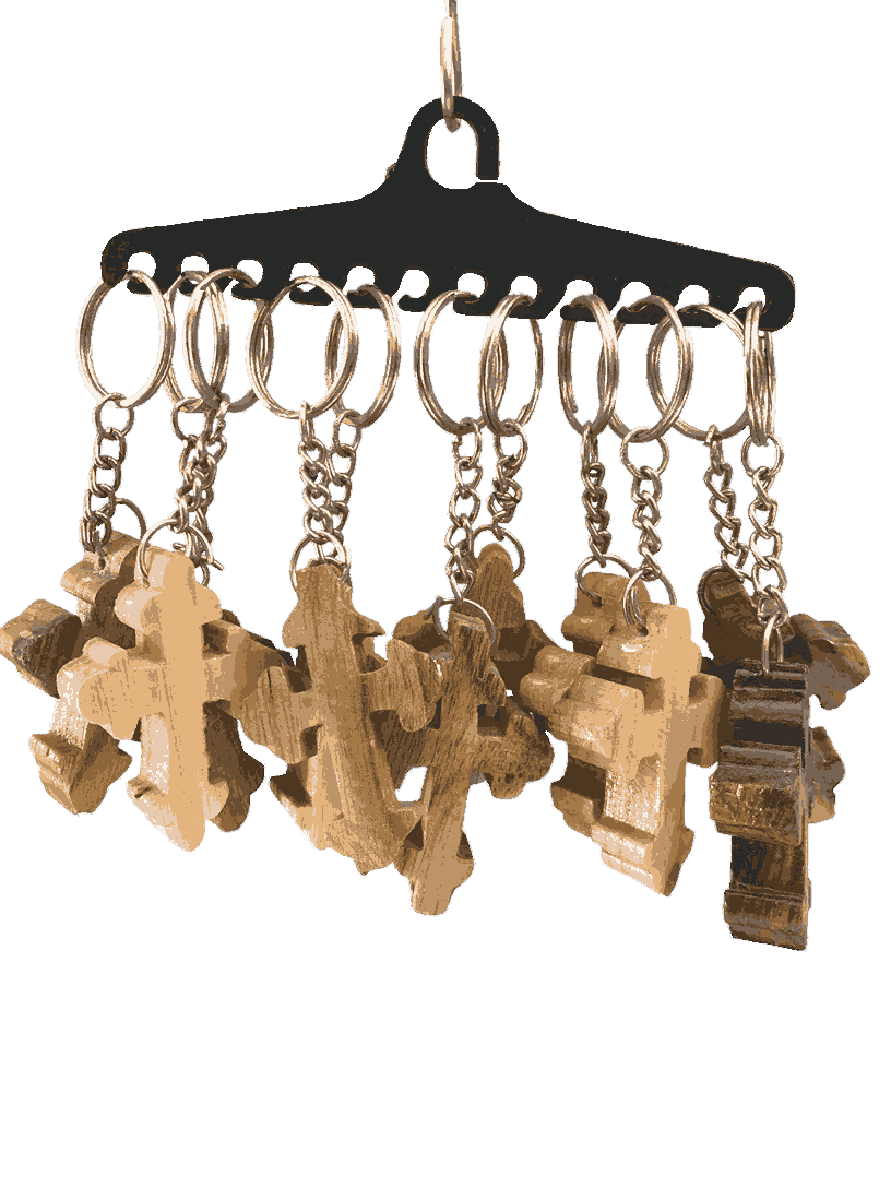 Keychains with Bible Verses - Wood Type - Cross Keychain (Set of 2) - Image 6