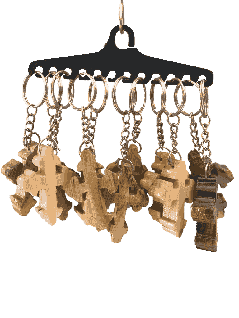 Keychains with Bible Verses - Wood Type - Cross Keychain (Set of 2) - Image 7