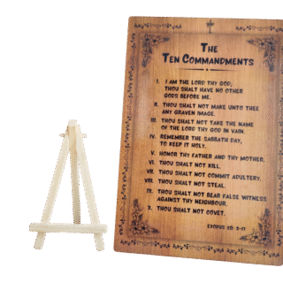 The Ten Commandments Plywood Board English & Tamil