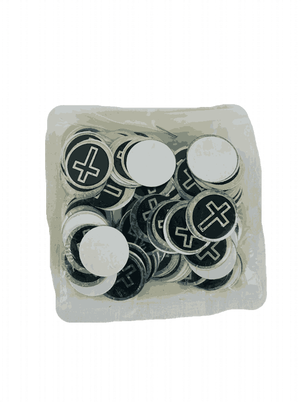 Round Cross Stickers Small Size (Black Color) – 6 Pieces - Image 2