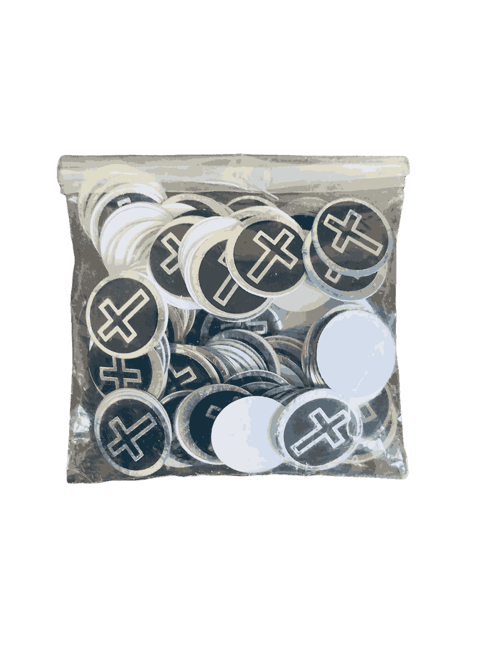 Round Cross Stickers Small Size (Black Color) – 6 Pieces - Image 6