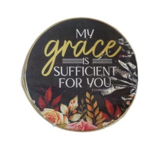 Laminated 12 x 12 inches with Bible Verses Golden Frame Round Model (Set 1)